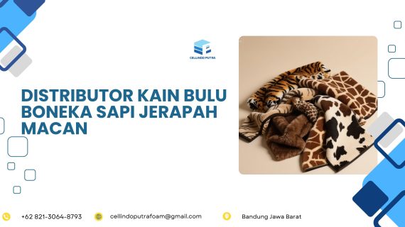 Jual Kain Bulu Boneka Motif Hewan: Sapi, Jerapah & Macan – Distributor Terpercaya