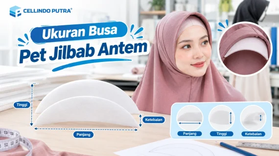 Ukuran Busa Pet Jilbab Antem Kerudung Modis